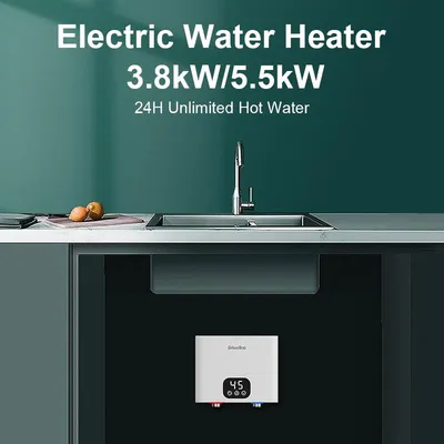 Productafbeelding van Elektrische mini doorstroomboiler van ABS kunststof voor keuken en badkamer
