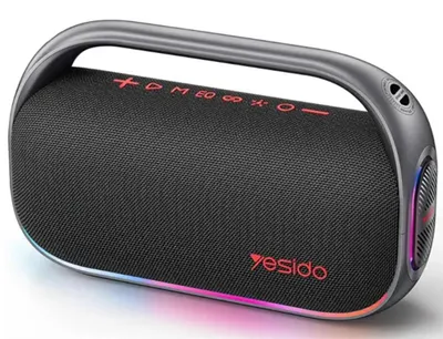 Zdjęcie produktu dla Yesido Głośnik bezprzewodowy (YSW31) RGB, Bluetooth 5.0, 80 8000 - czarny