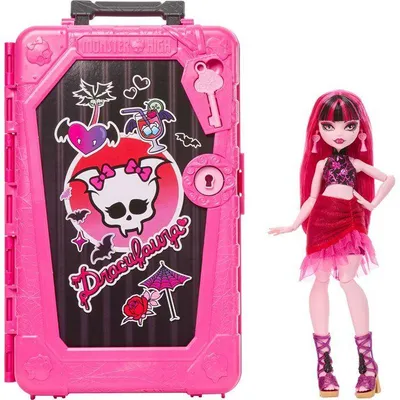 Zdjęcie produktu dla Zestaw laleczki - MONSTER HIGH MATTEL - Draculaura JDR50 - 19 niespodzianek - Akcesoria