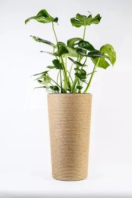 Zdjęcie produktu dla Adoni Doniczka boho jutowa z wkładem śr. 32cm wys. 57cm