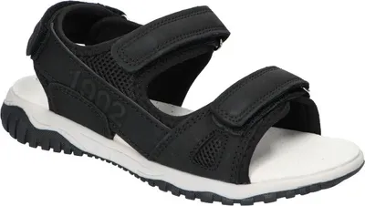 Produktbild von AMERICAN CLUB RL168 Solide KinderSandalen, Naturleder Innensohle, Klett Sandalen, Sportsandalen, Schwarz 33