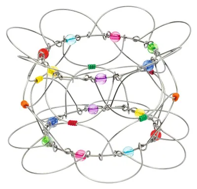 Produktbild von Draht-Mandala-Blume Happy Day, bunt, Metall, Ø 10 cm