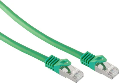 Produktbild von RJ45 Patchkabel m. CAT 7 Rohkabel  PIMF grün 0,5m
