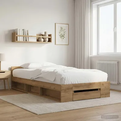 Obrázek produktu pro Maison Exclusive – Postel s úložným prostorem, ručně vyrobená, buk, 80 x 200 cm