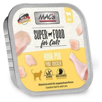 Produktbild von MAC's KATZE SCHALE HUHN PUR, Adult, Huhn, 85 g