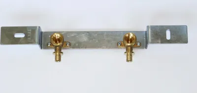 Produktbild von TECEflex Montageeinheit für Waschtisch mit Wandscheiben 16x1/2" 100/80 mm Standard Messing (Nr. 740114)
