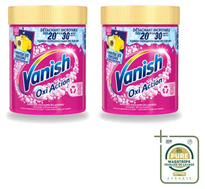 Produktbild von 2 x Vanish Oxi Action Waschbooster Pulver für Buntwäsche - 470 g - Vorratspackung - 2 Stücke
