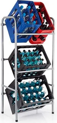 Produktbild von EASYmaxx Metall Getränkekisten-Regal für 3 Kisten - 127x50x34 cm