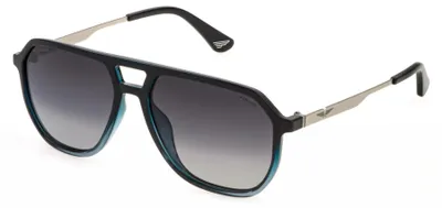 Imagen del producto de Gafas de sol para hombre Police, modelo SPLQ81E, color degradado azul (sfumato), medidas 57/16/145