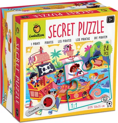Produktbild von Ludattica Geheimes Piratenpuzzle 24 Stücke Mehrfarbig  Mehrfarbig One Size