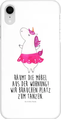 Produktbild von Mr. & Mrs. Panda Iphone XR Handyhülle Einhorn Ballerina - Weiß - Geschenk, Einhörner, Wohnung, Tanzen, Handy Case, Premium Kunststoff, Unicorn