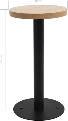 Produktbild von vidaXL Bistrotisch Hellbraun 40 cm MDF