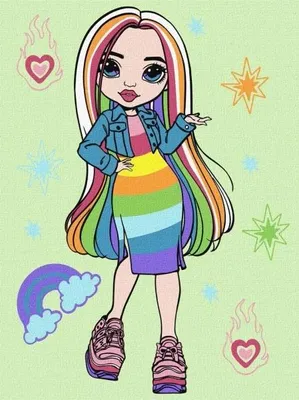Image de Peinture par numéros - Rainbow High Amaya Raine - Ideyka