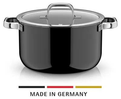 Image de WMF Fusiontec Mineral Pro, casserole avec couvercle, 24 cm, noire, référence 122517