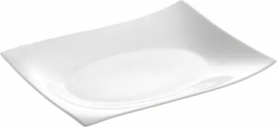 Produktbild von Maxwell & Williams Motion Platte Eckig, Tablett, Servierplatte, Eckig, Porzellan, Weiß, 25 cm x 19 cm, RP00325