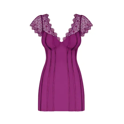 Produktbild von Obsessive - OB Moketta chemise & thong purple S/M