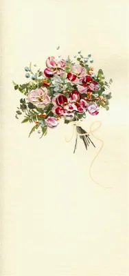 Image de Mak Carnet Bouquet de fleurs - peint à la main, papier 200G