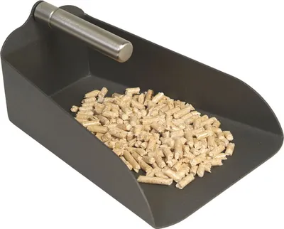 Produktbild von Pelletsschaufel Schaufel schwarz beschichtet Griffe Edelstahl Länge 23cm