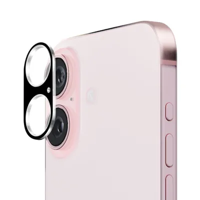Produktbild von Techsuit Full Glass Kameraschutz für Apple iPhone 16/16 Plus - Schwarz