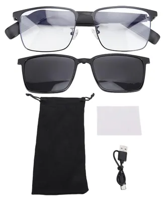 Produktbild von AI -Übersetzungsbrille Bluetooth v5.4 eingebauter Mikrofon -Lautsprecher polarisierter Übersetzer mit Magnetlinsen über 100 Sprachen UV400