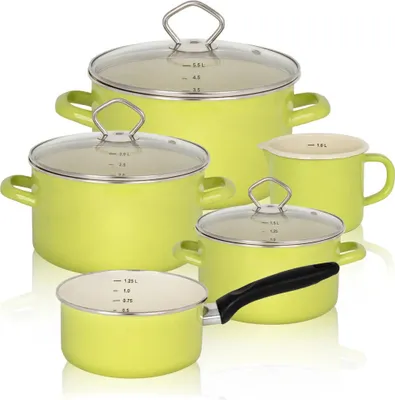 Image de Karl Krüger 89566PAG Set de casseroles Juist, 5 pièces, vert