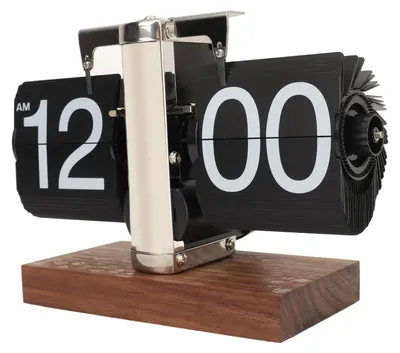 Produktbild von Digitale Flip-Uhr - Retro Design - Schwarz - Batteriebetrieben - Für Wohnzimmer und Büro