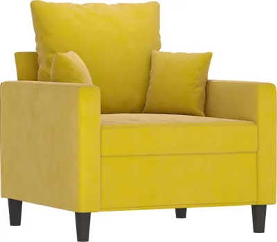 Productafbeelding van Fauteuil 60 cm fluweel geel
