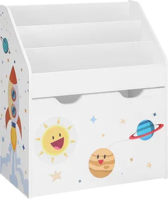 Immagine prodotto di Armadio per bambini - Armadio per giocattoli - Con diversi cassetti - Bianco