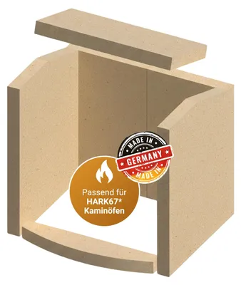 Produktbild von Feuerraumauskleidung 8-teilig passend für Hark 67 ** (Vermiculite)
