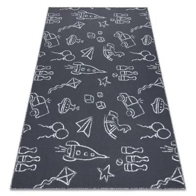 Obrázok produktu pre Koberec pre deti Hračky, zábava - sivý sivý 100x250 cm
