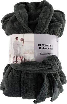 Produktbild von Hochwertiger Bademantel mit weicher Struktur in Anthrazit S - XL