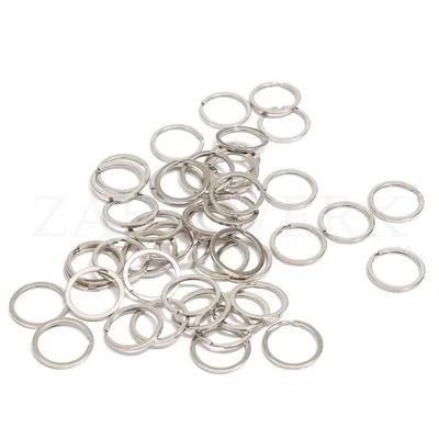 Produktbild von ZADAWERK Schlüsselring - Ø 30 mm - Silber - 50 Stück Set - Stabil - Metall - DIY