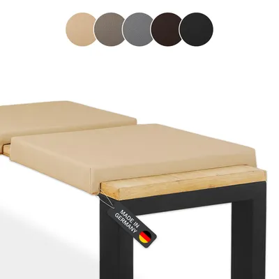 Immagine prodotto di Cuscino di sostegno per panca Lycce con 2 listelli, cuscino di seduta in ecopelle, profondità della panca 37 cm, colore: beige