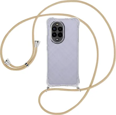 Produktbild von Handykette Backcover-Schutzhülle mit Band (Metall silberfarben) für Huawei Nova 13 Pro 5G - caramel