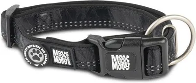 Produktbild von Schwarzes reflektierendes Halsband mit Smart ID Sicherheit