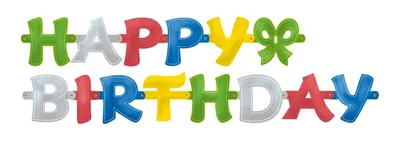Produktbild von Grußkette 150x11cm Happy Birthday