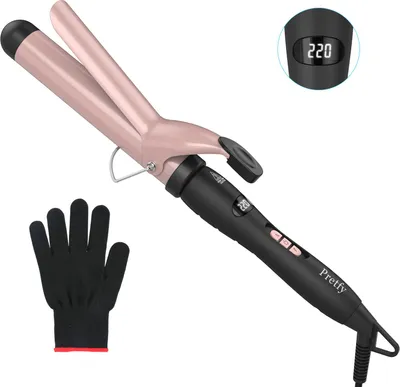 Produktbild von Pretfy 1.25inch Lockenstab Lockenwickler Temperatur einstellbar LCD Temp Display Haarstyling Werkzeug Anti-Verbrühung Auto Shut-Off