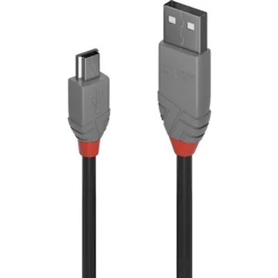 Produktbild von LINDY USB 2.0 Kabel Typ A/Mini-B Anthra Line M/M 5m