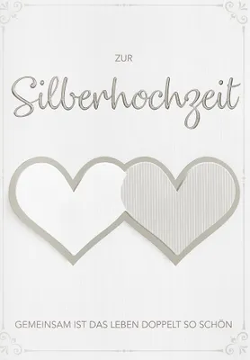 Produktbild von Silberhochzeit  Glückwunschkarte im Format 115x17cm mit Umschlag