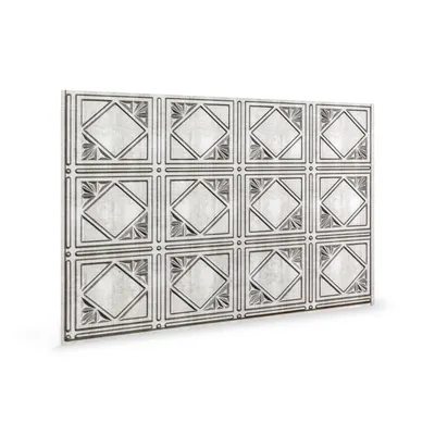 Immagine prodotto di Pannello murale autoadesivo Profhome 3D BACKSPLASH 705632 Plastica 3D argento lucido 1,7 m2