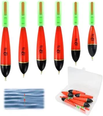 Imagen del producto de Conjunto de 6 flotadores de espuma EVA, fluorescentes, de 5g a 15g, para la pesca