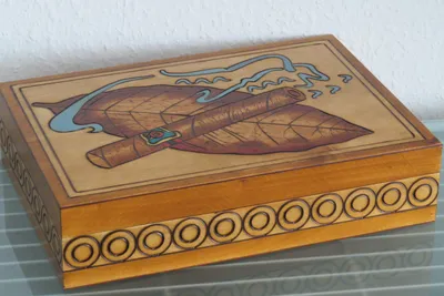 Produktbild von Zigarrenkiste Zigarrenbox Zigarrenetui Zigarren Holzbox Holz Box Kästchen
