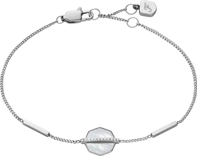 Produktbild von Fossil Armband Damen Perlmutt Zirkonia Edelstahl silberton JF04910040