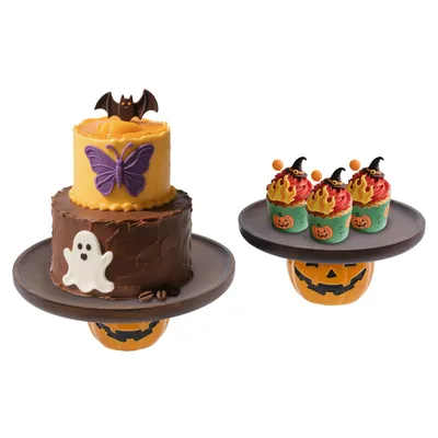 Obrázek produktu pro 2 kusy servírovacích podnosů 21,5*9,8 cm ve tvaru dýně pro Halloween