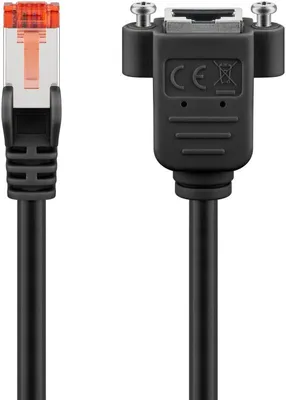 Immagine prodotto di Goobay 65637 cavo di rete nero 1 m Cat6 S/FTP (S-STP)