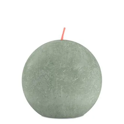 Image de Bolsius Rustik Bougie sphérique Jade vert 76mm