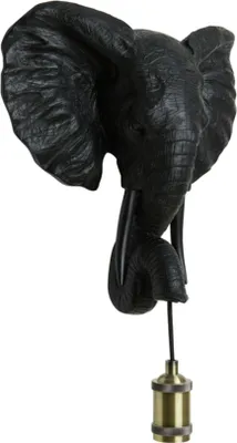 Produktbild von Light & Living - Wandlampe Elephant - Schwarz - 35x13x36cm