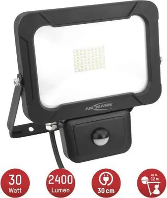 Produktbild von Ansmann WFL2400s 30W/2400lm LED-Strahler mit Bewegungsmelder