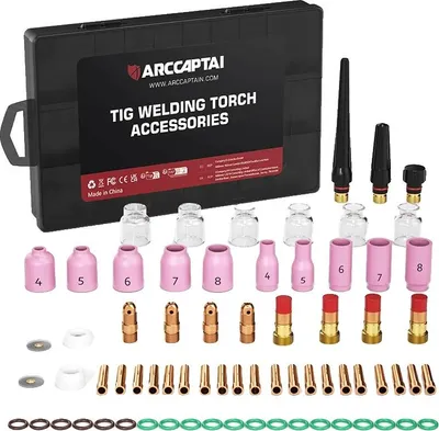 Productafbeelding van TIG-lasapparaat accessoireset, volledig van koper, brede compatibiliteit, 71 stuks