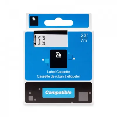 Produktbild von klebeband DYMO 40913 9mm/7m schwarz/weiß neorig.